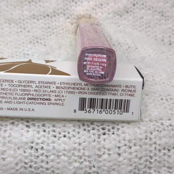 Vintage by Jessica Liebeskind Sparkling Lip Gloss in Pink Sequin, 2.8g/0.10oz - Picture 5 of 11